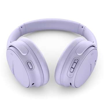 Bose QuietComfort Wireless Noise Cancelling Headphones, Bluetooth Over Ear Headphones with Up to 24 Hours of Battery Life, Chilled Lilac - Limited Edition Color