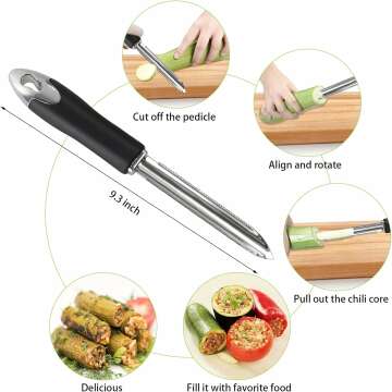 Openfly Vegetable Corer Tool Set - 6 Stainless Steel Tools