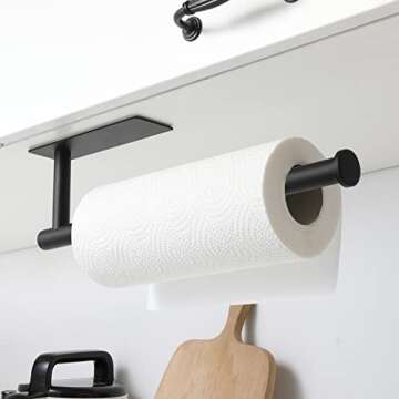 theaoo Paper Towel Holder - Under Cabinet Paper Towel Holder for Kitchen