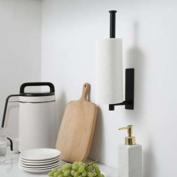 theaoo Paper Towel Holder - Under Cabinet Paper Towel Holder for Kitchen