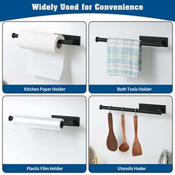 theaoo Paper Towel Holder - Under Cabinet Paper Towel Holder for Kitchen