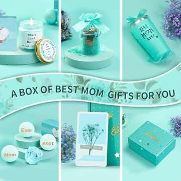 Yseoul Best Mom Ever Deluxe Spa Basket - 9 Piece Relaxation Gift Set - Ideal for Mother's Day, Christmas, Birthdays - From Son, Daughter, or Husband