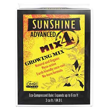 SunGro Horticulture (504500CFC003P) SUGRADV3.0 3-Cubic Feet SunGro Horticulture Advanced 4 Sunshine Mix for Plants