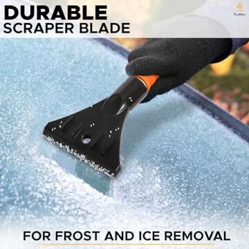 EcoNour 17" Snow Brush & Ice Scraper for Car Windshield | Automotive Snow Brush with Ergonomic Foam Grip | Heavy-Duty Winter Car Accessories | Ideal for Effortless Snow Removal in Cars