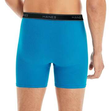 Hanes Men's Boxer Briefs - Soft Cotton ComfortFlex