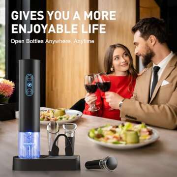 Otuseta Electric Wine Opener - Effortless Cork Removal