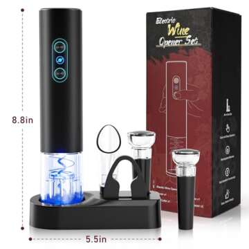 Otuseta Electric Wine Opener - Effortless Cork Removal