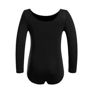 DANSHOW Girls' Team Basic Long Sleeve Leotard for Toddler Gymnastics Dance Ballet