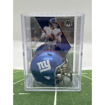 New York Giants NFL Helmet Shadowbox with Daniel Jones Card – Perfect Gift