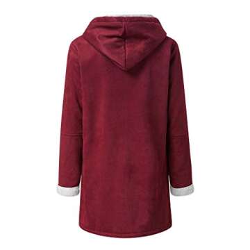 Lightning Deals Of Today Prime Lightning Deal Women'S Coats For Winter Clearance,Sherpa Fleece Jackets Winter Hoodies For Women Hooded Thicken Overcoat Parka Faux Suede Long Pea Coat Outerwear 2024