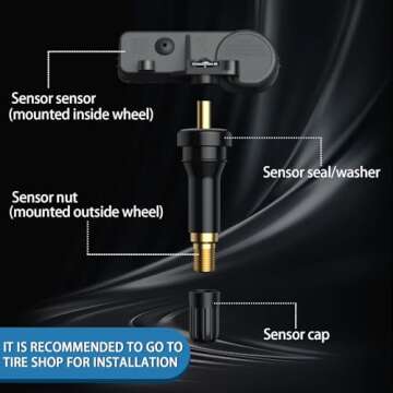TPMS Sensors for Ford F150 F250 F350 F450 F550 2009-2016, Escape 2009-2019, Fusion 2010-2016, Lincoln MKX MKC, Pre-Programmed Tire Pressure Monitoring System Sensor, 9L3Z1A189A - 4 Pack