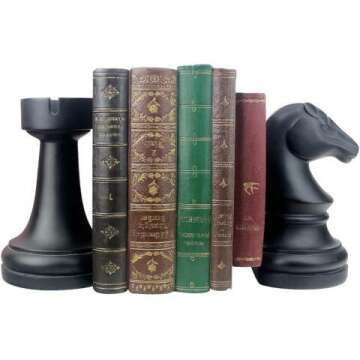 Chess Bookends Decor