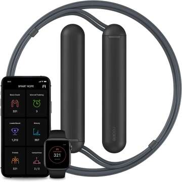 TANGRAM Smart Jump Rookie Black - Interactive Jump Rope