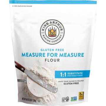 King Arthur, Measure for Measure Flour, Certified Gluten-Free, Non-GMO Project Verified, Certified Kosher, 3 Pounds, Packaging May Vary (Pack of 2)