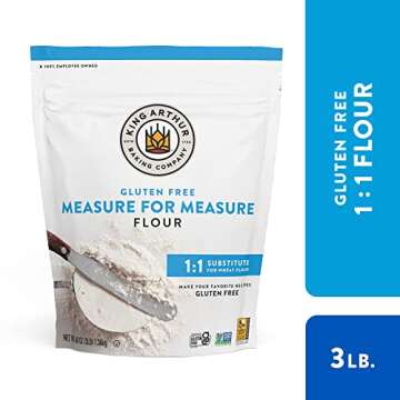 King Arthur, Measure for Measure Flour, Certified Gluten-Free, Non-GMO Project Verified, Certified Kosher, 3 Pounds, Packaging May Vary (Pack of 2)