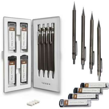 MozArt Mechanical Pencil Set with Case - Writing and Drawing Supplies