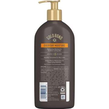 Gold Bond Ultimate Men's Essentials Hydrating Lotion, 14.5 oz., Everyday Moisture for Dry Skin