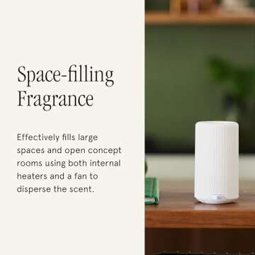 Pura Plus - Smart Fragrance Diffuser for Large Spaces - Adjustable Smart Home Diffuser with Automatic Fragrance Vial Detection - Wi-Fi Smart Diffuser for Luxury Home Scenting - White