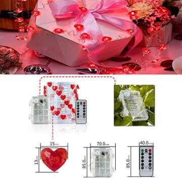 DmHirmg Valentine's Day String Light Party Decorations,Valentines Decorations Lights Operated for Holidays and Valentines Day Party Favors Supplies (USB & Battery Charge)