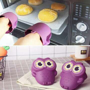 Cute Owl Oven Mitts