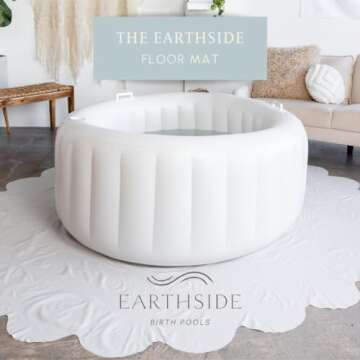 EarthsideFloorCoveringMarshmallow - Home Birth Essentials - Plastic Cover for Birthing Pool for Home Births (8.3 x 9) - Marshmallow - Home Birth Kit - PVC Plastic Pools - Home Birth Supplies