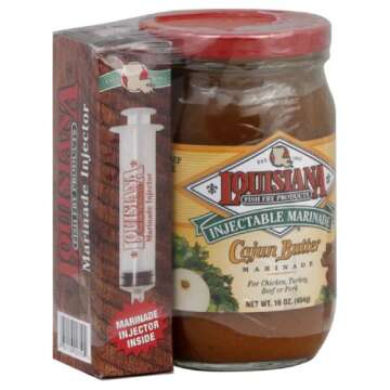 Louisiana Fish Fry Cajun Butter Marinade with Injector, 16-Ounce (Pack of 3)