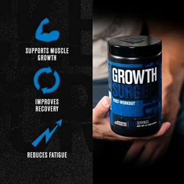 Jacked Factory Growth Surge Creatine Post Workout w/L-Carnitine - Daily Muscle Builder & Recovery Supplement with Creatine Monohydrate, Betaine, L-Carnitine L-Tartrate - 60 Servings, Watermelon