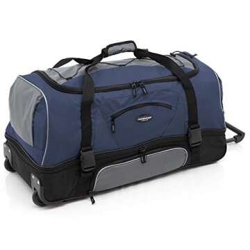 Travelers Club 36-Inch Rolling Duffel Bag in Blue