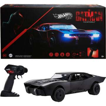 Hot Wheels RC The Batman Batmobile - 1:10 Scale Remote Control Toy