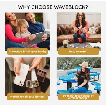 WAVEBLOCK EMF Blocker for Cell Phone - Made for iPhone 11 - The Only Patented Real Scientifically Backed Lab-Tested 5G-Shield EMF Reduction Sticker, USA Made, Protect Yourself & Loved Ones