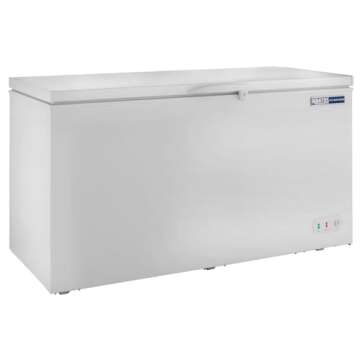 Kratos Commercial Chest Freezer, 15.4 Cu Ft Capacity, Solid Top, White, Large Storage (69K-748)