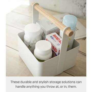 Yamazaki Home Tosca Storage Basket - Elegant Organizer