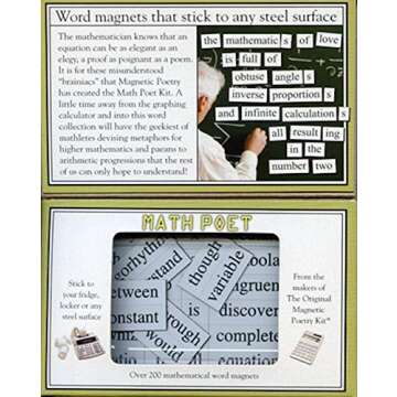 Magnetic Poetry - Math Poet Kit - Words for Refrigerator - Write Poems and Letters on the Fridge - Made in the USA