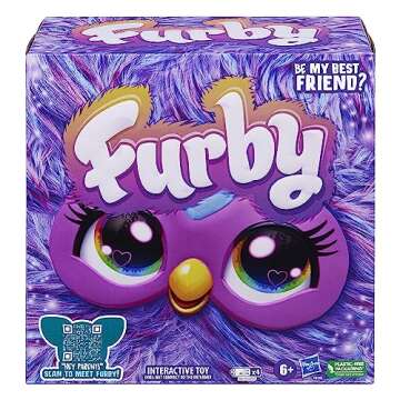 Furby Purple, 15 Fashion Accessories, Interactive Plush Toys for 6 Year Old Girls & Boys & Up, Voice Activated Animatronic