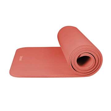 Retrospec Solana Yoga Mat 1/2" Thick w/Nylon Strap for Men & Women - Non Slip Excercise Mat for Yoga, Pilates, Stretching, Floor & Fitness Workouts, Hibiscus Wave (3800s)