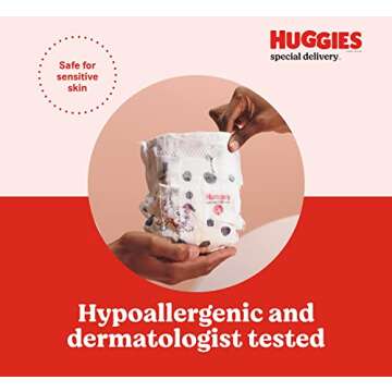 Huggies Special Delivery Hypoallergenic Baby Diapers Size 4 (22-37 lbs), 140 Ct, Fragrance Free, Safe for Sensitive Skin