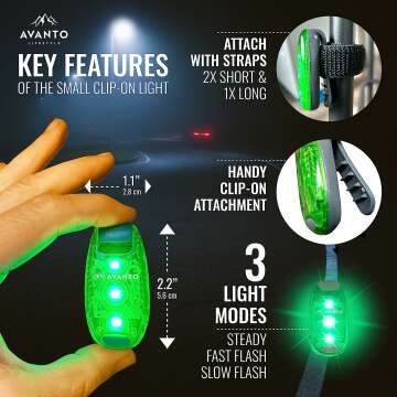 AVANTO LED Safety Light Set for Night Activities