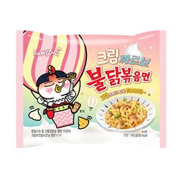 [Samyang] Cream Carbo Bulldark Spicy Chicken Roasted Noodle Soup (Pack of 4) / Korean food/Korean ramen/Spicy Korea Noodle Challenge (overseas direct shipment)