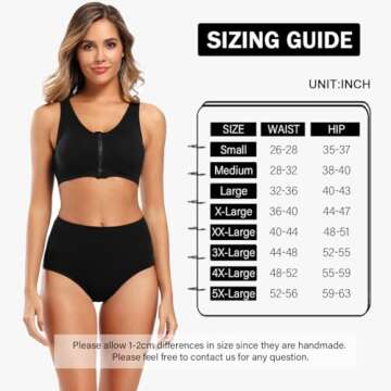 Molasus Women's Soft Cotton Underwear Briefs High Waisted Postpartum Panties Ladies Full Coverage Plus Size Underpants Black, Large