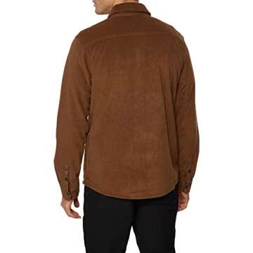 O'NEILL Men's Glacier Superfleece Overshirt - Fleece Shirt with Front Pockets - Comfortable and Soft, Standard Fit,Brown,M