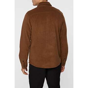 O'NEILL Men's Glacier Superfleece Overshirt - Fleece Shirt with Front Pockets - Comfortable and Soft, Standard Fit,Brown,M