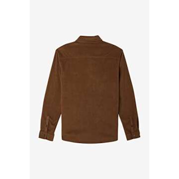 O'NEILL Men's Glacier Superfleece Overshirt - Fleece Shirt with Front Pockets - Comfortable and Soft, Standard Fit,Brown,M