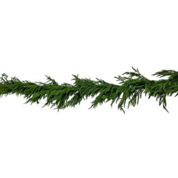 Real Feel Dense Norfolk Pine Christmas Garland - 68" | Realistic Pine Garland, Real Touch Garland with 78 Branches, No Chemical Scent, Versatile for Mantle, Staircase, Table