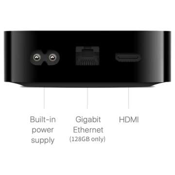 Apple TV 4K Wi-Fi (3rd Generation) + Siri Remote + Power Cord + Apple 1 Year Limited Warranty (64GB WiFi)