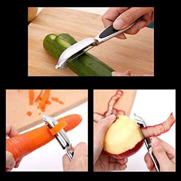 FUHUY Y & I Shaped Vegetable Peelers Set - 2PCS