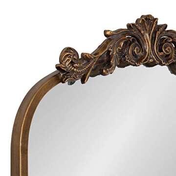 Gold Baroque Inspired Arch Mirror by Kate and Laurel