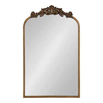 Gold Baroque Inspired Arch Mirror by Kate and Laurel