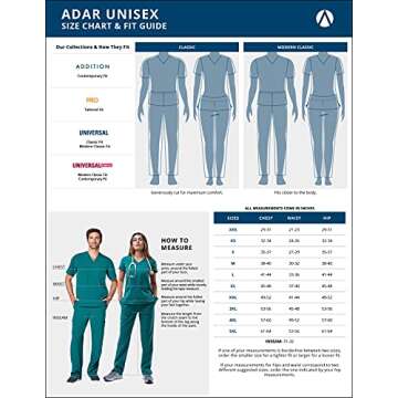 Adar Uniforms, Universal Unisex Scrubs - Unisex Drawstring Scrub Set - 701 - Hunter Green - L