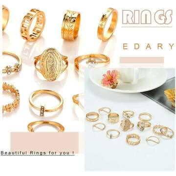 Stunning Edary Vintage Knuckle Ring Set for Women