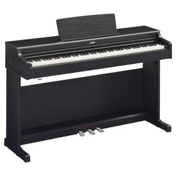 Yamaha Arius, Console Digital Weighted 88-Key Graded Hammer 3 Action, CFX Concert Grand Piano Sound, Includes Bench, Black (YDP165B)